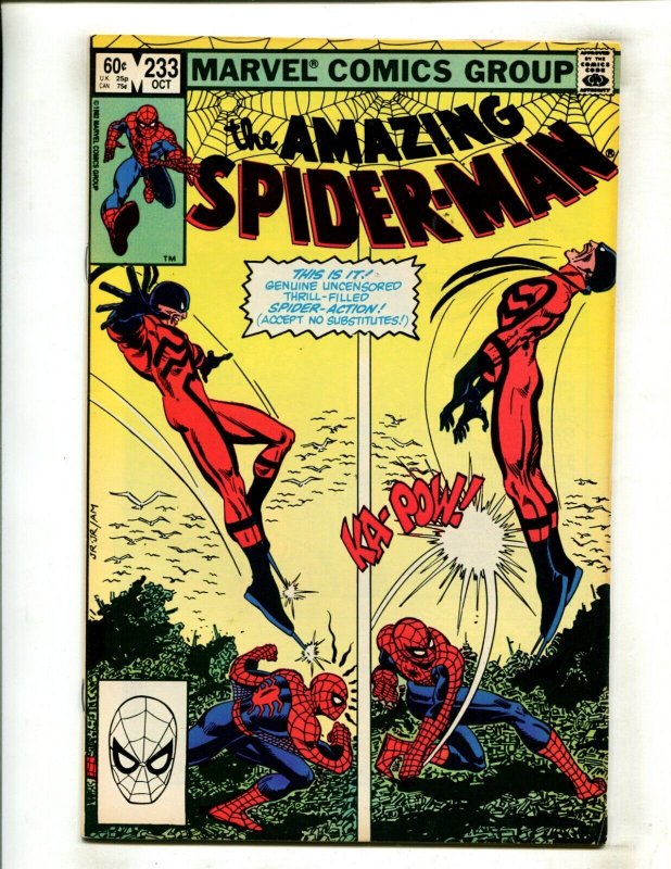 AMAZING SPIDER-MAN #233 (7.0) TARANTULA!! 1982