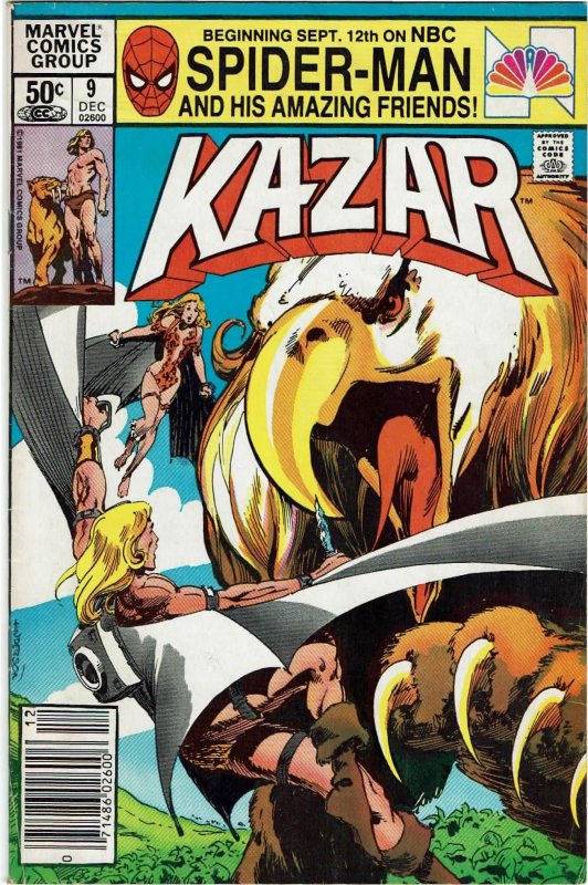 Ka-Zar the Savage #9 (1981) Bruce Jones Newsstand FN+