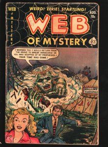 Web of Mystery #12 1952-John Chilly violent cover-bondage-vampire terror-ghou...