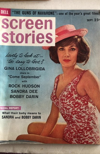 Screen Stories Sept.1961-Gina,Rock,Sandra,Liz! C all my mags!Combine!