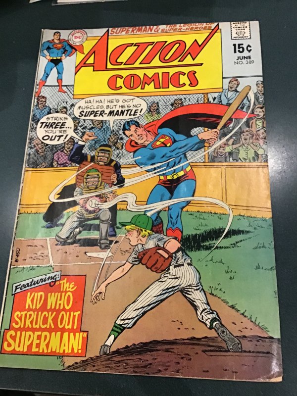 Action Comics #389 (1970) mid high-grade legion key! FN/VF Wow!