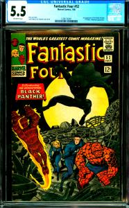 Fantastic Four #52 CGC Graded 5.5 1st Black Panther