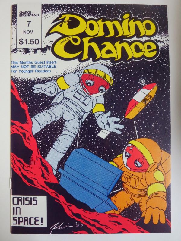 Domino Chance #7 (1983) Crisis in Space! + Backup Story by Michael Dooney Signed