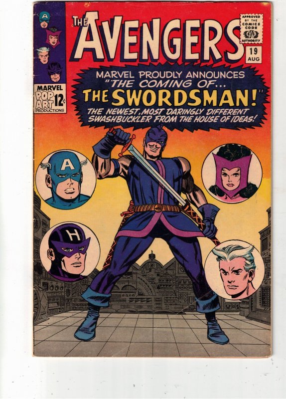 The Avengers #19 (1965) High-Grade VF- 1st Swordsman! Origin Hawkeye! Utah CERT