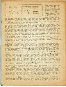 Sci-Fic Variety #4 1941-sci-fi fanzine newsletter-pre-WWII-very rare-GOOD/VG