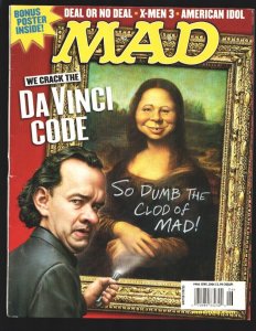 Mad Magazine #466 6/2006-Mark Fredrickson Tom Hanks & Mona Lisa cover -DaVinc...