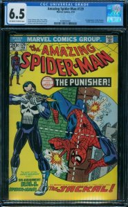 Amazing Spider-Man 129 CGC 6.5  1st Punisher  ow/w pages!