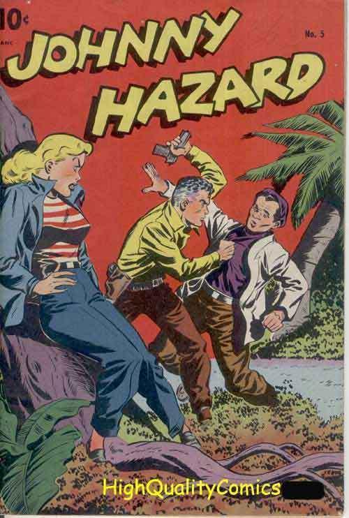 JOHNNY HAZARD #5,Pre-code,1948, Jui-Jitsu,Guns, Jungle