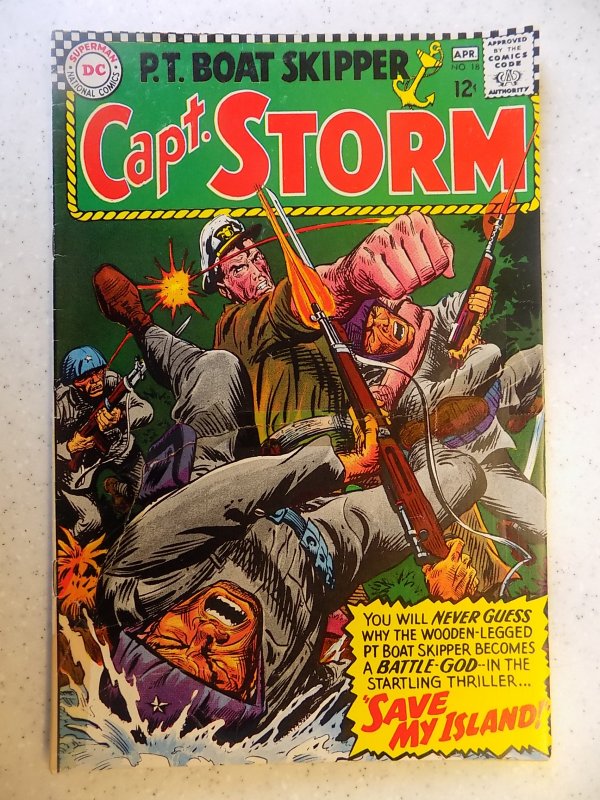 CAPT. STORM # 18 DC WAR ACTION TAPE ON COVER VG