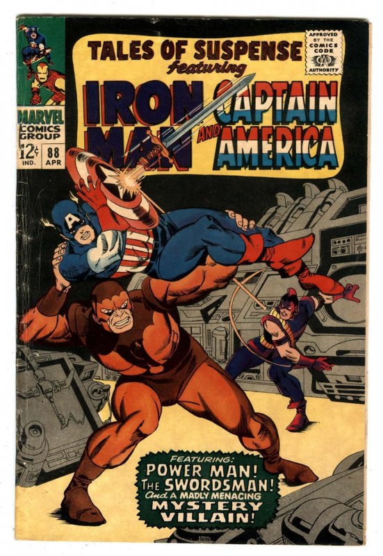 Tales of Suspense #88 1967 Iron Man - Captain America vs Power Man & Swordsman 