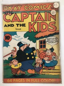 OKAY COMICS Captain & the Kids (July 1940) 1 VERY GOOD spine browned in GOOD