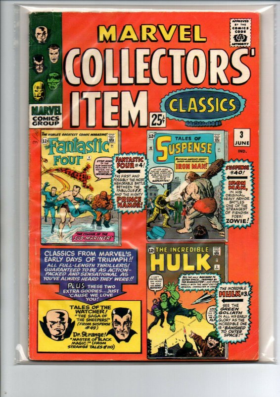 Marvel Collector's Item Classics #3 - Hulk - Iron man - reprint - 1966 - Fine