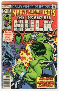 Marvel Super Heroes #69 VINTAGE 1978 Marvel Comics Reprints Hulk 115 