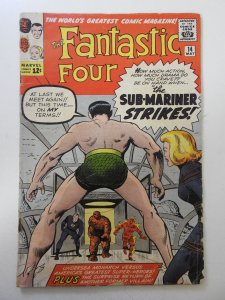 Fantastic Four #14 (1963) GD/VG Condition moisture stain, rust on staples