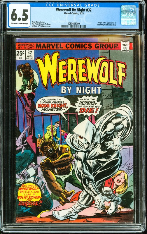 Werewolf by Night #32 (1975) CGC Graded 6.5 - 1st App of Moon Knight!