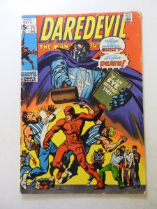 Daredevil #71 (1970) VG- condition pencil back cover