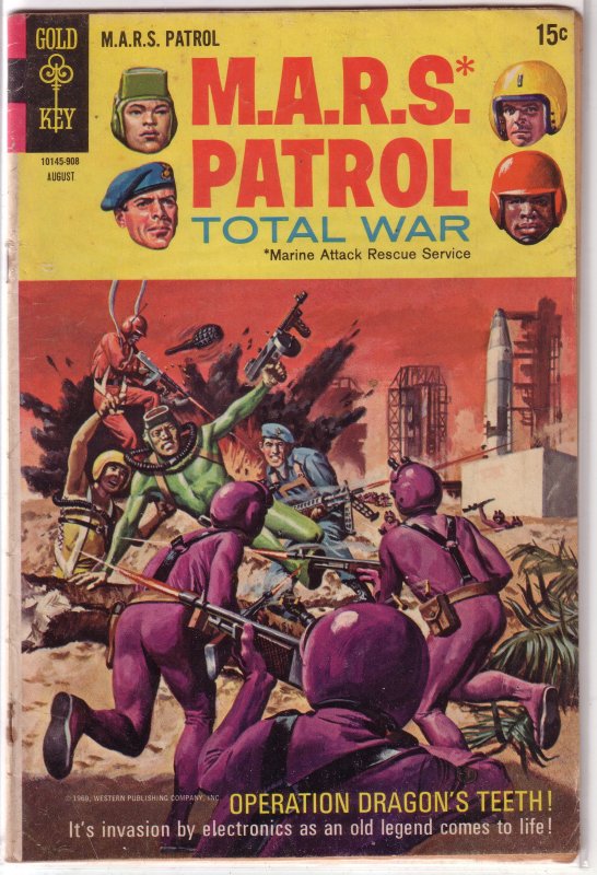 M.A.R.S. Patrol Total War   #10 (Gold Key) GD MARS