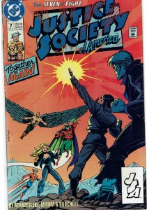 Justice Society of America #7 (1991 v1) Hawkman Starman VF-