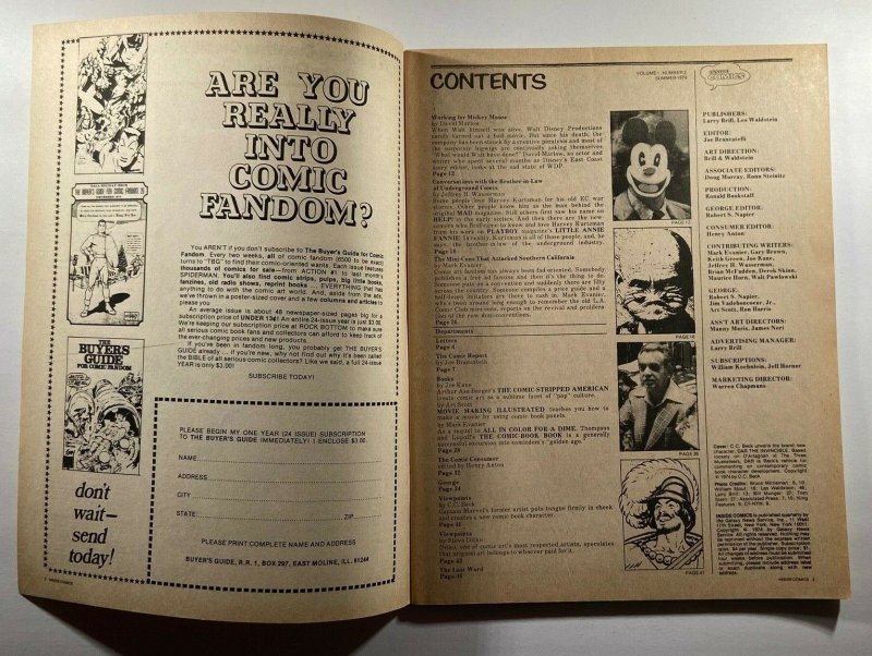 Inside Comics #4 Fanzine 1974 Harvey Kurtzman Interview Steve Ditko Essay