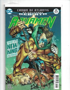 AQUAMAN #24 (2017) REBIRTH, CROWN OF ATLANTIS, ABNETT, EATON, DC, mix1