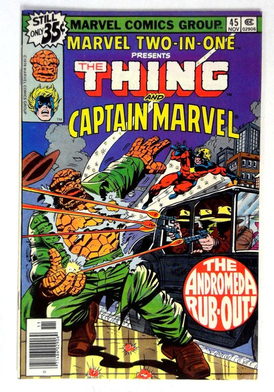 Marvel Two-In-One #45 (1978) Ben Grimm Captain Marvel Marvel FN