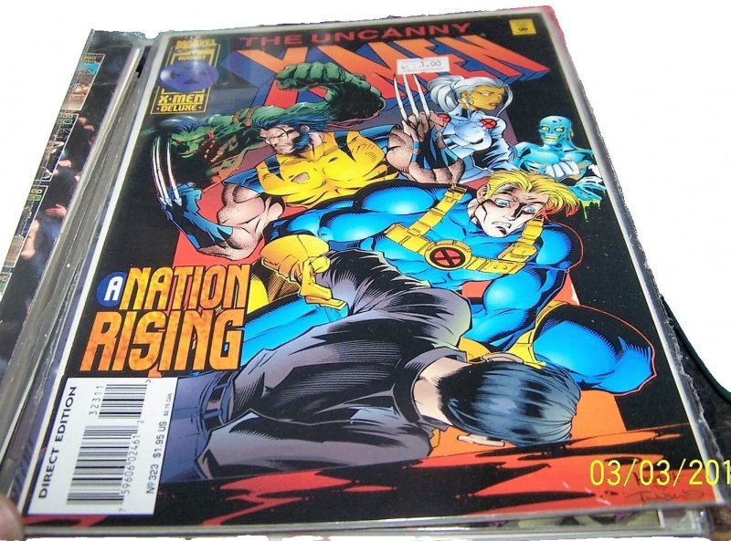 UNCANNY X-MEN # 323 1995 MARVEL DISNEY   A nation rising newstand variant