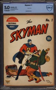 Skyman #1 (Columbia, 1941) CBCS 5.0 - KEY