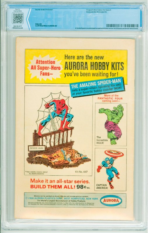 The X-Men #28 (1967) CBCS 4.5 1st Appearance of Banshee!