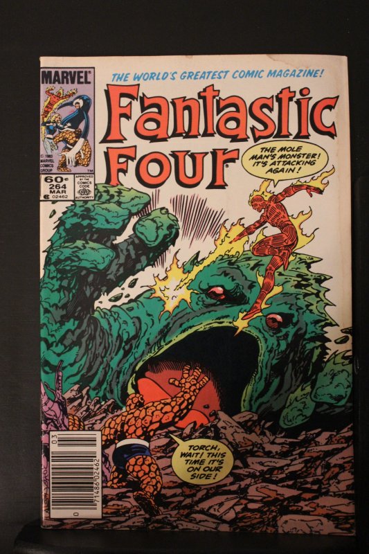 Fantastic Four #264 (1984) Mid-Grade VG/FN Thing and Mole Man wow!