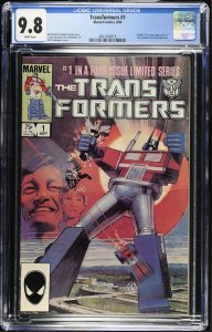 Transformers #1 CGC 9.8 WHITE Pages! Marvel 1984 1st & Origin! Copper Age RARE