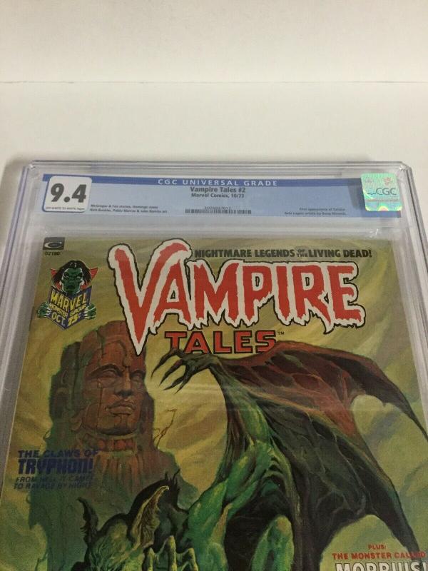 Vampire Tales 2 CGC 9.4 OW/W Pages First App. Of Satana Marvel Comics 