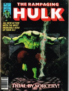 Rampaging Hulk #4 (1977 Magazine) - 7.0 FN/VF *Jim Starlin Cover*