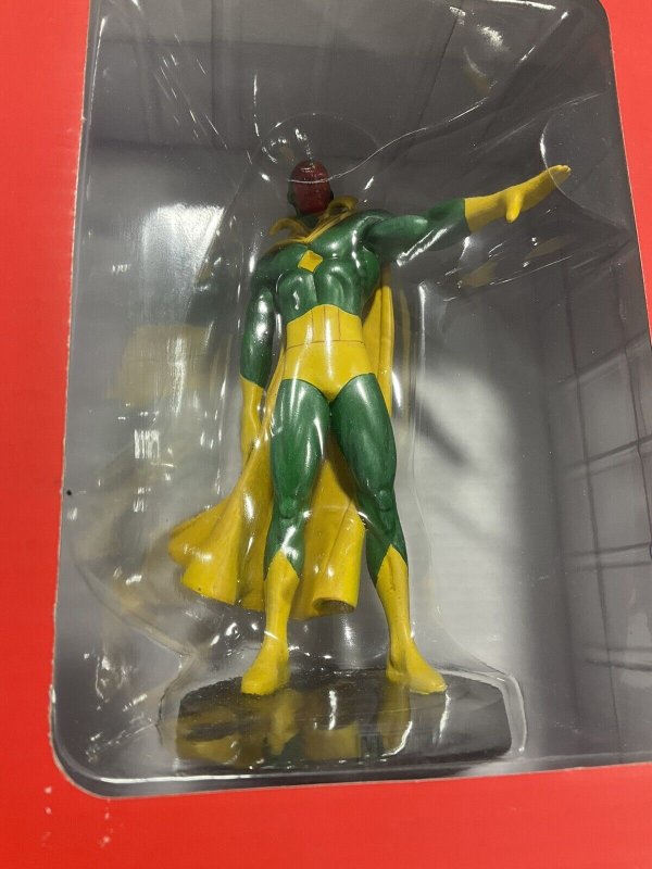 Vision Fact File Marvel 5” Statue In Box Has Light Wear Statue is Mint Marvel 