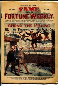 Fame & Fortune Weekly 10/13/1922-dime novel-Among The Missing-pulp-VG