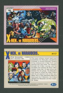 1991 Marvel Comics II  Card  #117 ( X-Men vs Marauders )  MINT