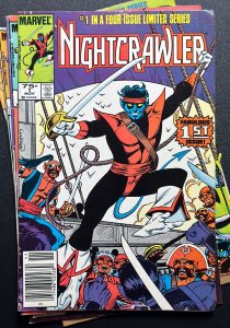 Nightcrawler #1-4 Mini Series [Lot of4 bks] (1985) Newsstand Edition