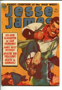 JESSE JAMES #7-1952-AVON-JOE KUBERT-JOAQUIN MURRIETA-PAINTED COVER-good