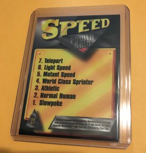 WAR MACHINE #27 Silver Flasher Chase card : 1995 Fleer Marvel Metal NM/M, scarce