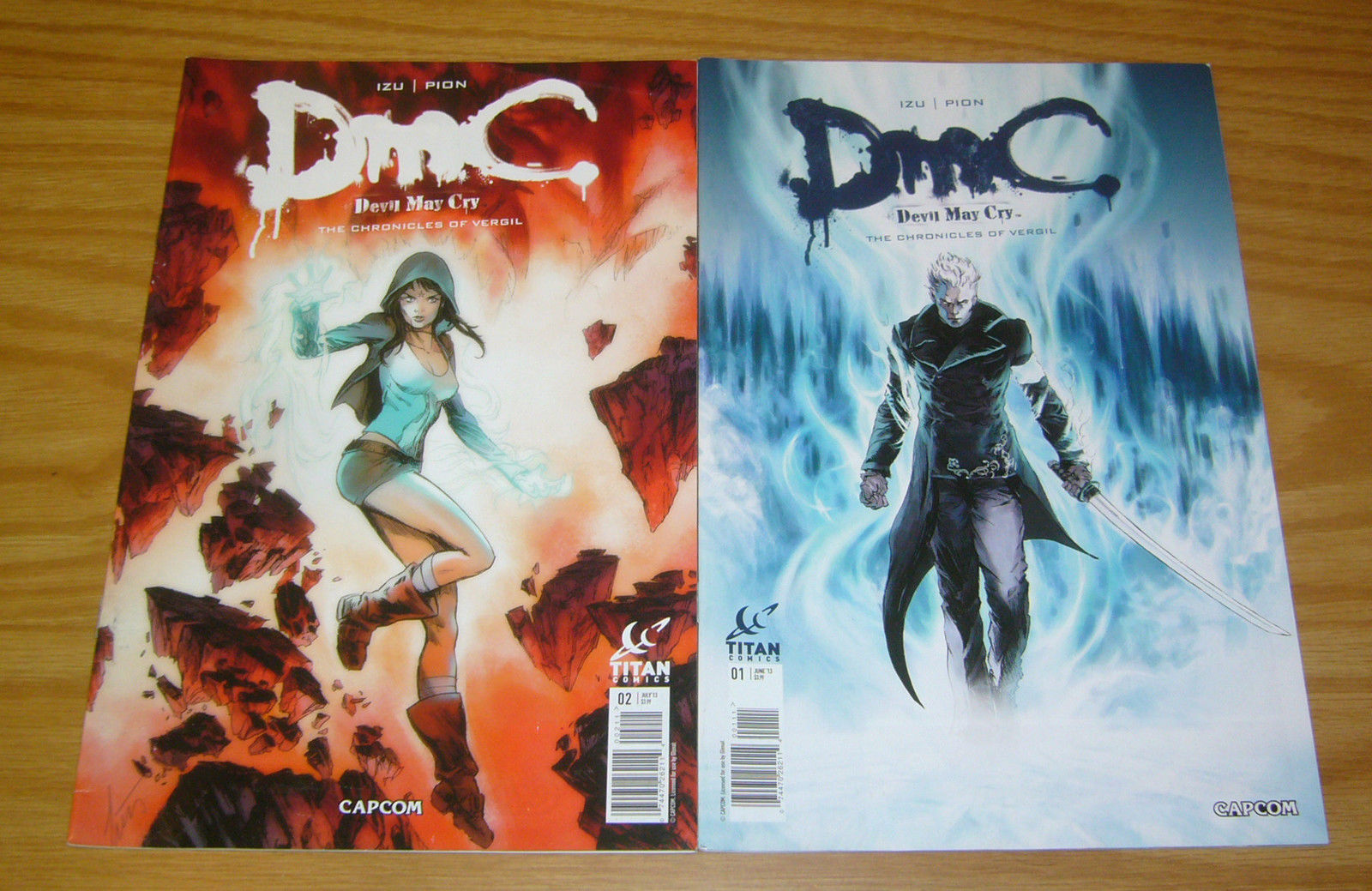 DMC DEVIL MAY CRY CHRONICLES OF VERGIL # 1 - 2 IZU PION CAPCOM TITAN COMICS