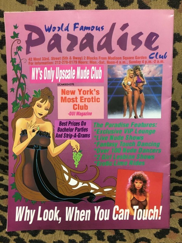 PARADISE MAGAZINE Summer 1993 - The Paradise Club's Magazine - NYC