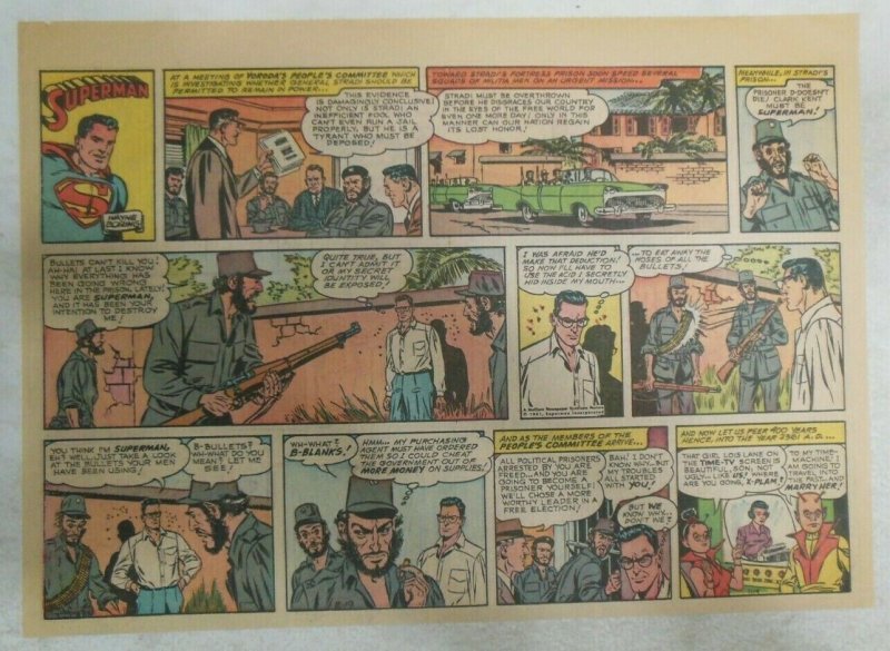 Superman Sunday Page #1114 by Wayne Boring from 2/19/1961 Size ~11 x 15 inches