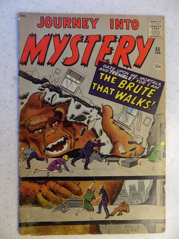 JOURNEY INTO MYSTERY # 65 MARVEL SILVER PRE HERO HORROR MYSTERY KIRBY