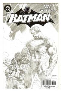 Batman 612   Hush   Batman vs Superman   2nd print Sketch cover   Jim Lee