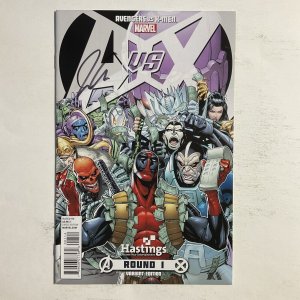 Avengers Vs X-Men 1 2012 Signed by Jason Aaron Hastings Variant Marvel Nm