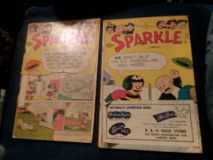 Sparkle Comics #26 & 27 united features 1953 golden age nancy & sluggo lil abner