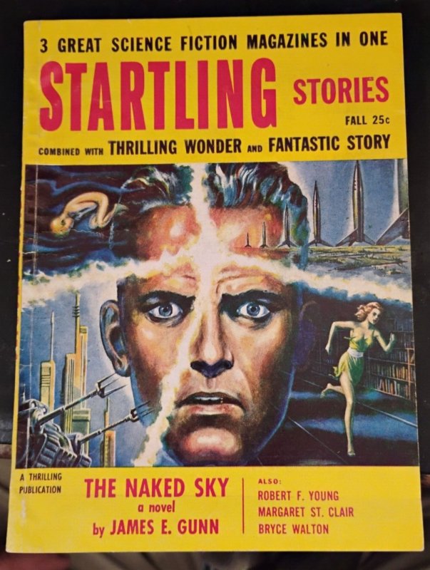STARTLING STORIES  PULP  FALL 1955 NAKED SKY JAMES E GUNN SCIENCE FICTION