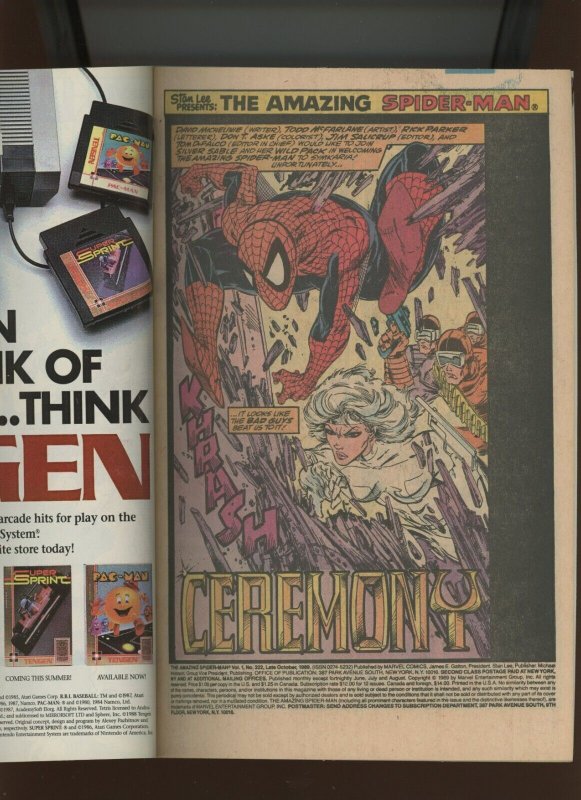 (1989) The Amazing Spider-Man #322: DIRECT COPY! MCFARLANE COVER ART! (8.0/8.5)