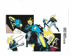 Official Handbook of the Marvel Universe Sheet- Ghost Rider in Action