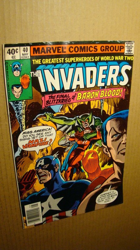 INVADERS 40 *SOLID* CAPTAIN AMERICA VS NAZI VAMPIRE BARON BLOOD 1979 