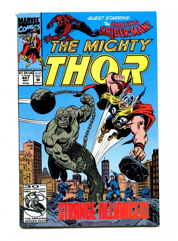 Mighty Thor #447 - Amazing Spider-man Appearance / Direct (7.5/8.0) 1992